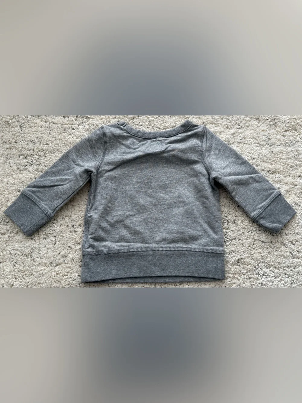 NWT Baby Gap Gray Logo Sweatshirt 12-18 Months Long Sleeve Pullover Cotton